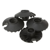 하이킹 폴 트레킹 폴용 실이 있는 고무 버퍼 투어링 바스켓 4개, 블랙