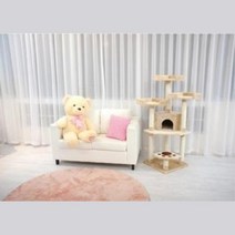 놀이터 캣폴 스크래쳐 고양이 캣타워 만들기 호텔 DIY, 아이보리