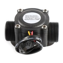 유량계 홀 효과 유량 센서 1-60l/분 수나사 표시기 게이지 6 포인트