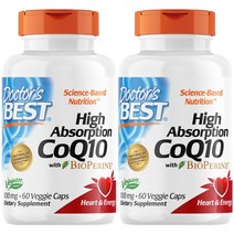 닥터스베스트 하이 앱솔션 CoQ10 100mg 베지 캡 비건, 60개입, 2개