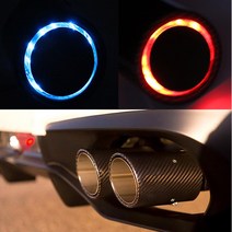 강제전선관 아연강관 Modified Carbon Fiber Luminous Tail Throat With High Temperature Resistant LED L, 08 Curv Straight Red