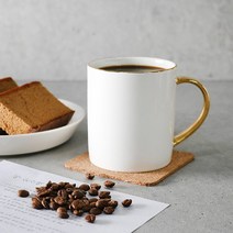 홈카페 골드손잡이 머그 390ml