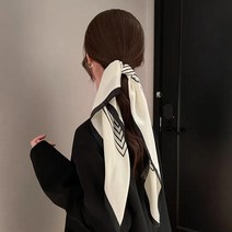 chunkeer화이트 스트라이프 스카프 스퀘어 스트라이프 포인트 넥워머 직업 스카프L172