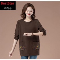 BestStar 여성 코튼 티셔츠 4컬러 봄 여름 가을 상의 티셔츠 무지 루즈핏 오버핏 편안한 빅사이즈 롱 라운드넥 데이트룩 데일리룩 이월 이월상품 코튼티셔츠 DC-093003