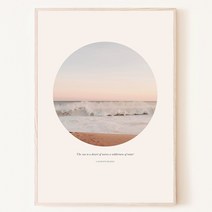 시인 랭스턴 휴즈 글귀 바다와 사막 좋은 말 그림 빈티지 소품 장식 액자, 06. 실버