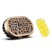 하이센트 VENT 송풍구형 차량용 방향제 + 리필세트/ 향이2개, 그레파이 블랙, 베르가못 타임, 로즈메리 세이지