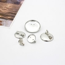 위드쏘잉 5개세트) 원형 오목 코사지핀 13mm~35mm DIY 코사지 브로치핀대 핀대, 13mm, 5개
