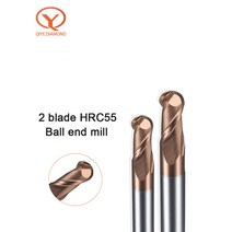 타일절단기 타일컷팅기 55도 볼 엔드 밀 cnc 밀링 커터 r1r2r3r4r5 카바이드 코팅 텅스텐 스틸 커터 2 블레이드 볼 엔드 밀링 커터, r2.5x10xd5x50, 35mm