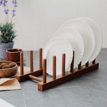 원목 접시꽂이 (월넛) 3size, 중(5칸)