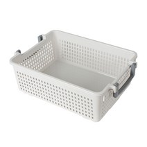 포스아트 사각 손잡이 바스켓 적층형 BN 다용도 수납 바구니, 소