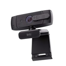 브리츠 BA-AW1 Full-HD 200만 웹캠 화상카메라 PC캠 온라인강의 회의 방송, 블랙