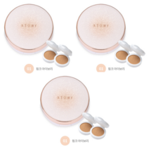 애터미 골드 콜라겐 앰플 쿠션 핑크 아이보리 본품3개+리필6개