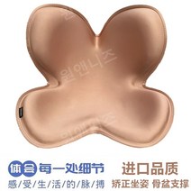 이동식 학생용 커블 체어 야외 디스크 교정 자세 등받이 쿠션 게이밍 사무실 방석 좌식 무빙, 새로운 업그레이드 샴페인 골드