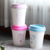 어느곳에도 배치할수있는 BT21 스윙미니휴지통 종량제쓰레기통 압축휴지통 분리수거함 화장실휴지통 0-8324ea, 휴지통_타타