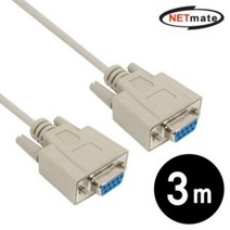 9핀 NULL MODEM 케이블 3m 시리얼 선 케이블 RS232 C, 단품