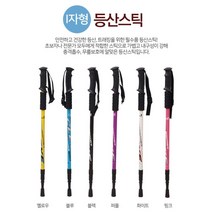 쏭쏭이 튼튼 경량 무릎보호 트래킹 일자 등산스틱 여행 도보여행 트래킹폴, 블루