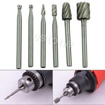6pcs HSS 라우팅 라우터 그라인딩 비트 BITS BURR BOSCH MINI NEW를위한 로타리 도구, 한개옵션0