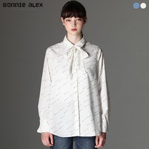 보니알렉스 보니알렉스(BONNIE ALEX) 레터링 센스 리본 셔츠 (택가격:99000원)
