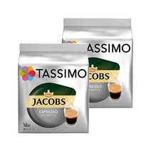 Tassimo T-Discs Jacobs Espresso Ristretto Rainforest Alliance Verified 2팩 2 x 16 T-Discs