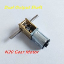 웜기어 베벨기어3V/6V/12V 듀얼/싱글 출력 샤프트 N20 기어 모러 감속기 저속 4 ~ 380RPM 엔진 로봇 DC 전, 09 136rpm dual shaft_03 12V