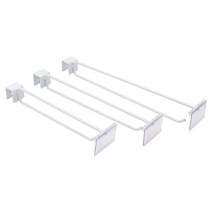 위드금창 각파이프20X30 이중후크 화이트벽선반 가격표시 부속, 화이트 200mm