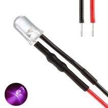 JINHA DIP LED 고휘도LED ROUND 발광다이오드 5mm 12V, 10개, 12V_5파이_라운드_퍼플