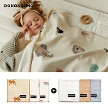[도노도노] 아기 블랭킷 2종 (플리스블랭킷 사계절 뱀부코튼블랭킷), 리틀타이거/레인보우