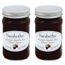 SARABETHS 사라베스 자두 체리 잼 스프레드 510g 2팩 FRUIT SPRD PLUM CHERRY 18OZ, 2개