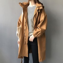 퀸앤조이 간절기 오버핏 후드 야상