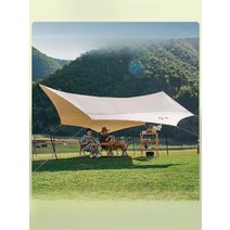 대형 폴대 타프쉘 캐노피 텐트 자외선 햇빛 차단 캠핑, 5.2x4.6m, 나비 모양의 대형 캐노피자외선 차단제로 코팅