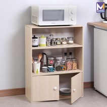 MCOMPANY 전자 레인지 수납장 정리대 받침대 오븐 접시 주방 용품 밥솥 다이 렌지대 부엌 다용도 서랍장 식탁 선반 가구 정리함 원목 거치대 미니 싱크대 60*24*82