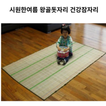 홀라내츄럴 자수 야생초 돗자리 중 거실 대자리 돗자리