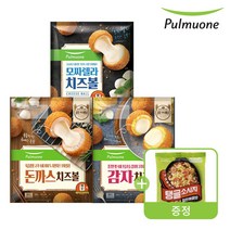 풀무원 pulmuone 치즈볼x3봉 감자 돈까스 모짜렐라+증정, 돈까스치즈볼x1봉_돈까스치즈볼x2봉 | 탱글소시지(증정