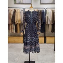 써스데이아일랜드 T216AOP134W 플라워 패턴 믹스 보더 원피스(1331528)