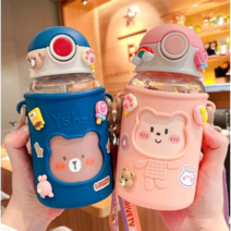 별빛 대용량 원터치 어린이물병 620ml 어린이집 초등학생 손잡이유치원 물통 소풍 텀블러, 퍼플