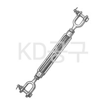 기타 단조 턴버클 J&J 와이어턴버클 와이어로프 장력조절 와이어조절 케이디공구 KD09, 1개, 2X24