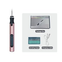 미니 소형 전기 충전식 그더 기계 조각기 펜 무선 드릴 회전 전동 공구 연마 연삭용, 01 pink, 01 pink