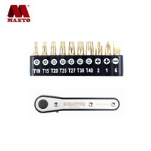 맥스토 11pcs 미니 코너드라이버 HM0209 라쳇 십자 일자 별