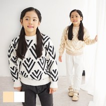 [빌도르 앙팡] 아동 키즈 브이 패턴 목폴라 니트