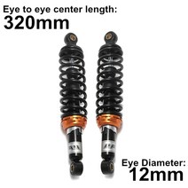 오토바이 쇽업쇼바 호환 에어 쇼크 업소버 리어 야마하 모터 스쿠터 ATV 쿼드 블랙 D20 용 125 인치 320mm, 2.M99221