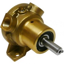Jabsco 2620 Series Bronze Pedestal Marine Flexible Impeller Pump 38 inch NPT 45 Degree Angle Ports 9, Neoprene Impeller