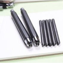 스케치 드로잉 크로키 5.6mm 샤프 펜 2B 8B 세트 만화 일러스트, 8B(본체+심5ea)