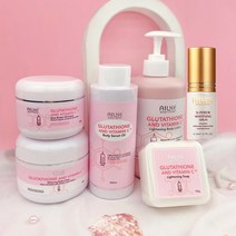 피부 미용 맛사지 관리 레이저 AILKE 화이트닝 블랙 스팟 코렉터 바디 스킨 케어 로션 세트 글루타티온 시어 버터 콜라겐 페이스 모이스춰 라이징 크림 슈트, 1 세트에 6