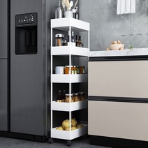 틈새수납장 폭좁은 다용도 거실 이동식 미니 수납장 150 220, 22cm화이트5단