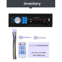차량용 오토 카 라디오 오디오 플레이어 블루투스 빈티지 무선 MP3 멀티미디어 AUX USB FM 12V 클래식 스테, 02 black