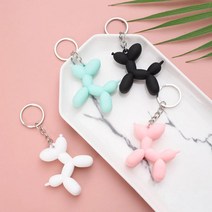 강아지벌룬 풍선 키링 키홀더 열쇠고리링 푸들 모양, 화이트SB001091
