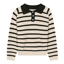 베스띠벨리 22F/W 스트라이프 배색 카라 풀오버 BFU2937BEP