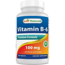 Bests비타민B6개let100mg250Count, 250개(1팩)