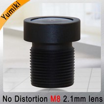 Yumiki2.1mm M8 렌즈 13 인치 5MP IR F12.2 cctv 카메라용 왜곡 렌즈 없음 광각 151 도