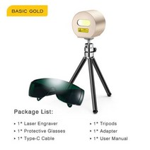 레이저 각인기 마킹기 L1 휴대용 미니 조각 기계 로고 프린터 가죽 나무 조각사, AU+Basic Gold